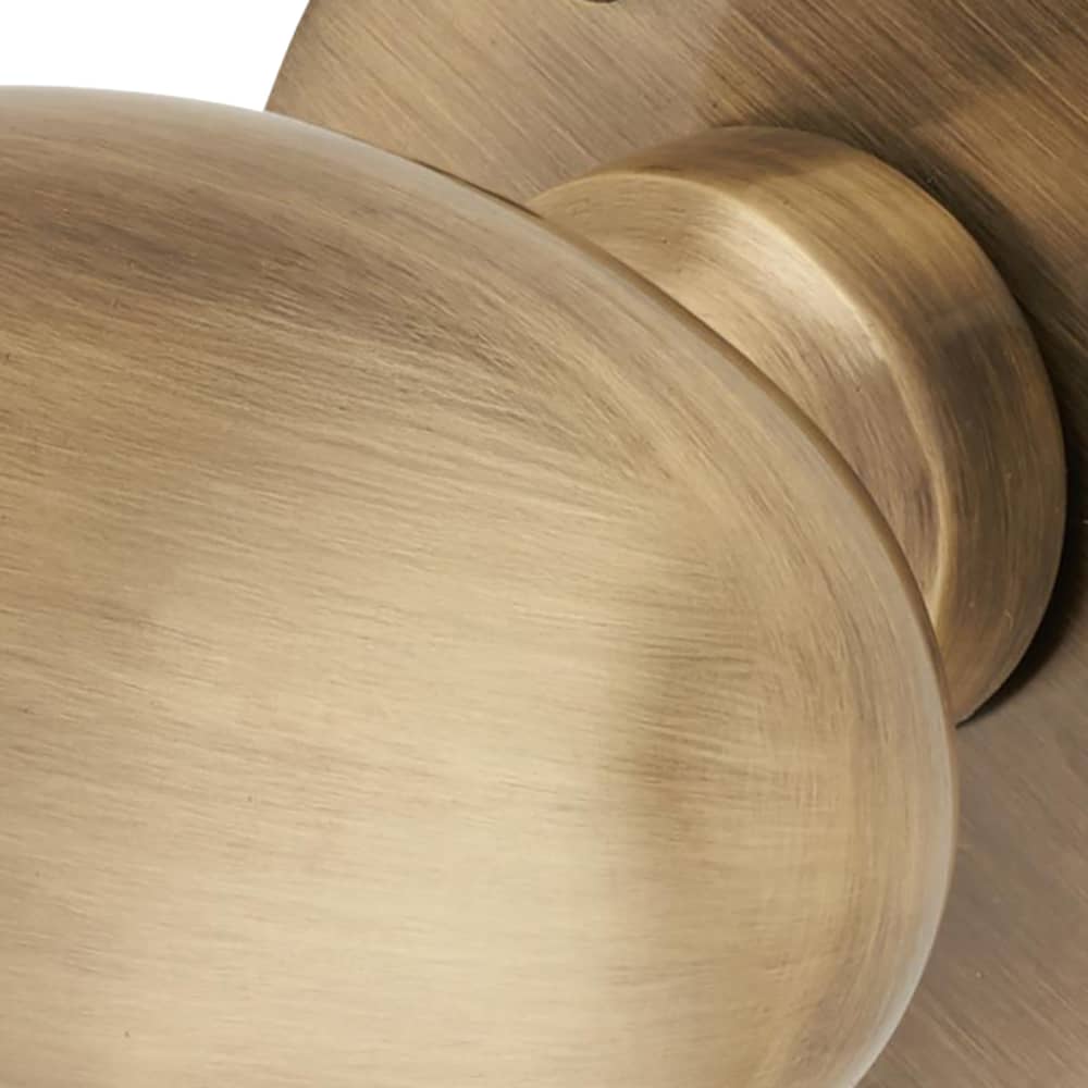 Touchpoint Victorian Oval Mortice Door Knob - 61mm Rose Diameter - Antique Brass