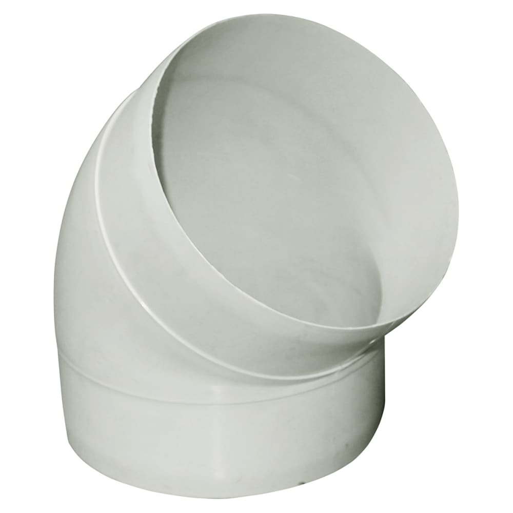 Manrose Plastic 45° Elbow Pipe Connector - 4"/100mm - White