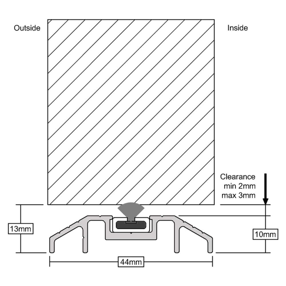 Stormguard FS30 Fire and Smoke Threshold - 914mm Length - Inward ...