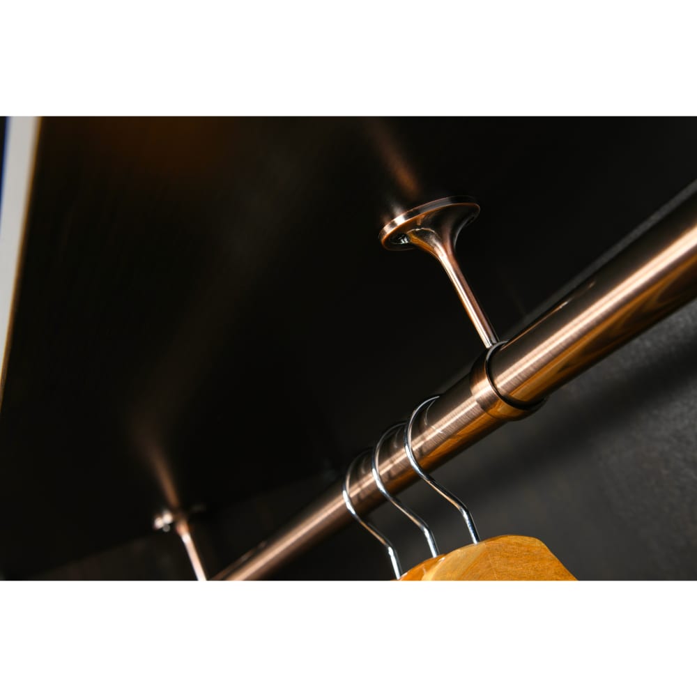 Rothley 25mm Curtain Pole / Wardrobe Hanging Rail - 1219mm Length - Antique Copper