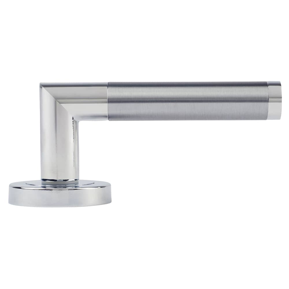 Excel Serena Door Handle on Rose - Polished/Satin Chrome