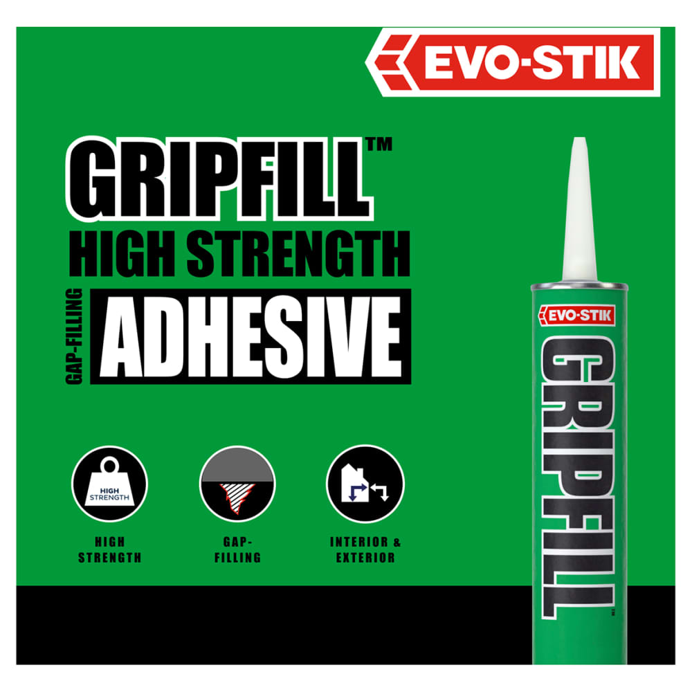 Evo-Stik Green Gripfill Grab Adhesive - Solvent Based - 350ml - Grey