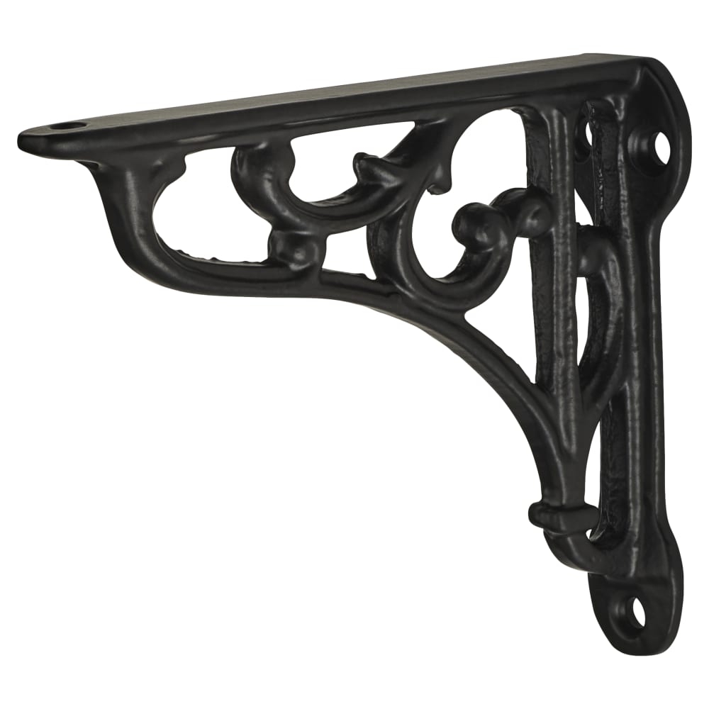 Olde Forge Scroll Shelf Bracket - 100 x 90mm - Black 