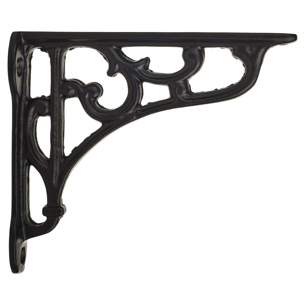 Olde Forge Scroll Shelf Bracket - 100 x 90mm - Black 