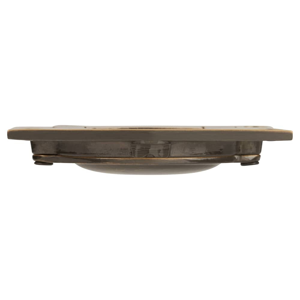 Altro Flush Chest Drawer Cabinet Pull Handle - 75 x 45mm - Antique Brass