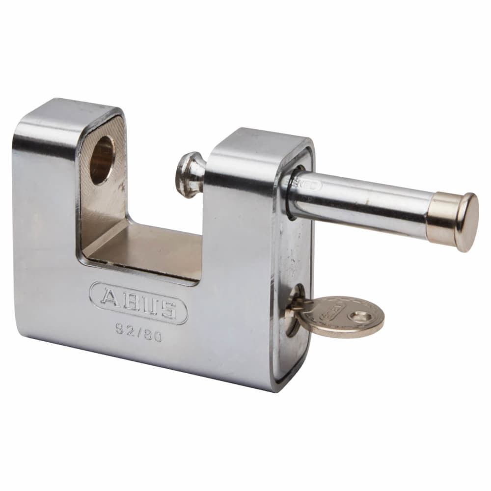 ABUS Series 92 Steel Shutter Padlock - 80mm Body - 37 x 17mm Shackle - Silver