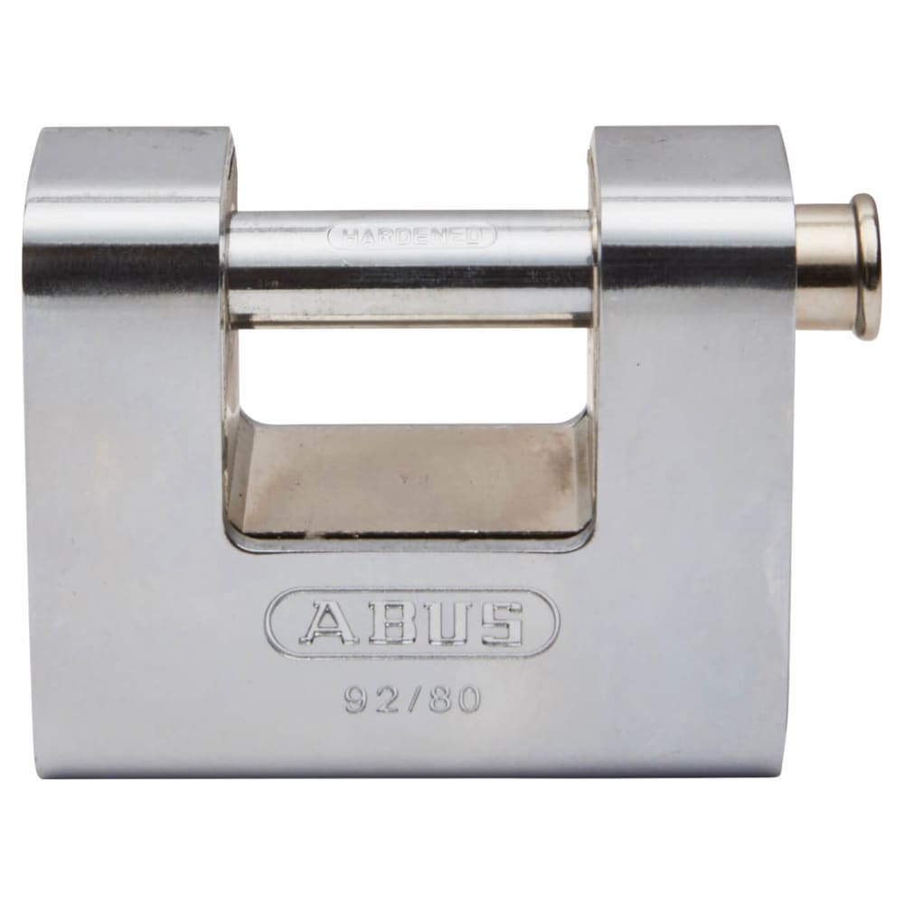 ABUS Series 92 Steel Shutter Padlock - 80mm Body - 37 x 17mm Shackle - Silver