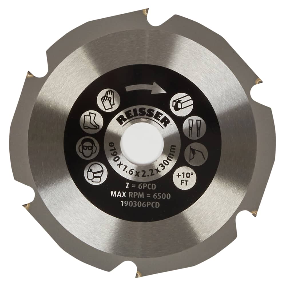 Reisser PCD Circular Saw Blade 190 x 30mm 6T Positive Rake