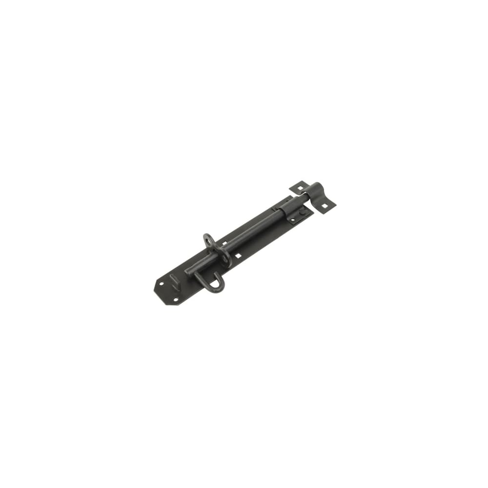 GateMate Heavy Duty Brenton Gate Padlock Bolt - 180mm Length - Black Galvanised