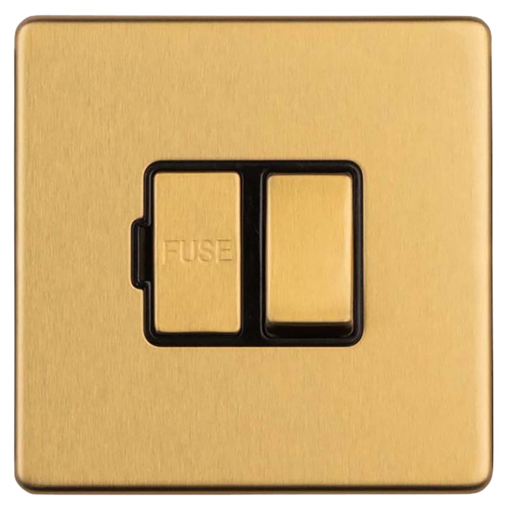 Despatch Spur Eurolite Concealed 13A 1 Gang DP Screwless Flat Plate Switched Fused ...
