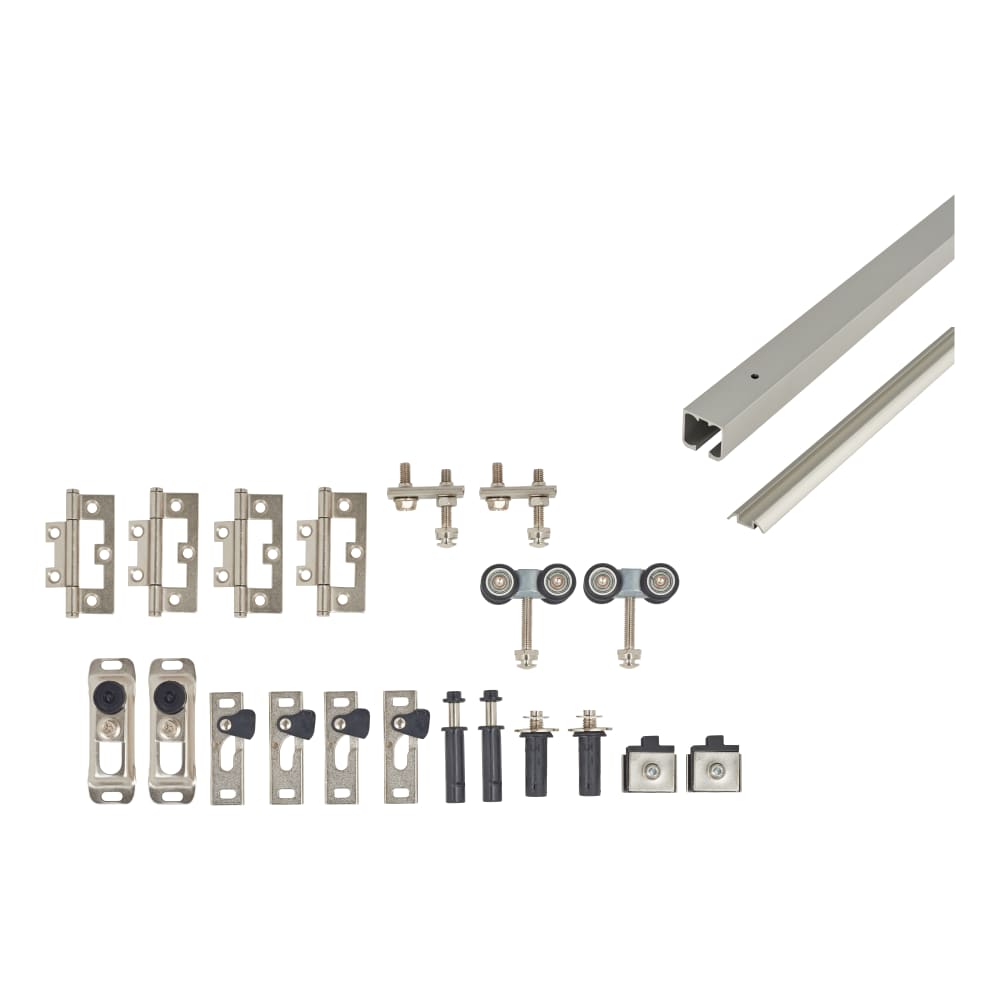 Klug Multifold 25 Sliding Door Kit 3000mm Track 4 Doors 2 way