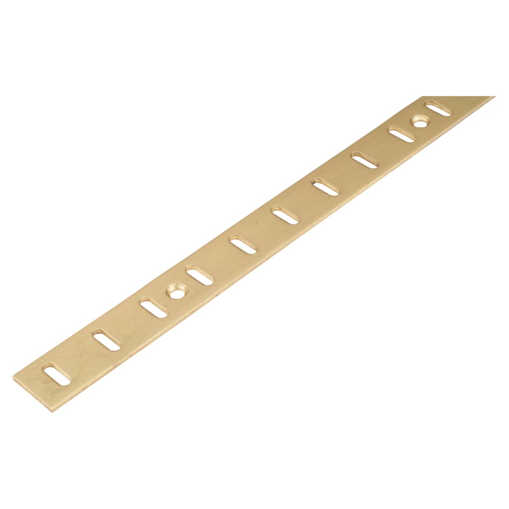 Altro Flat Bookcase Strip - 1829 x 19mm - Polished Solid Brass