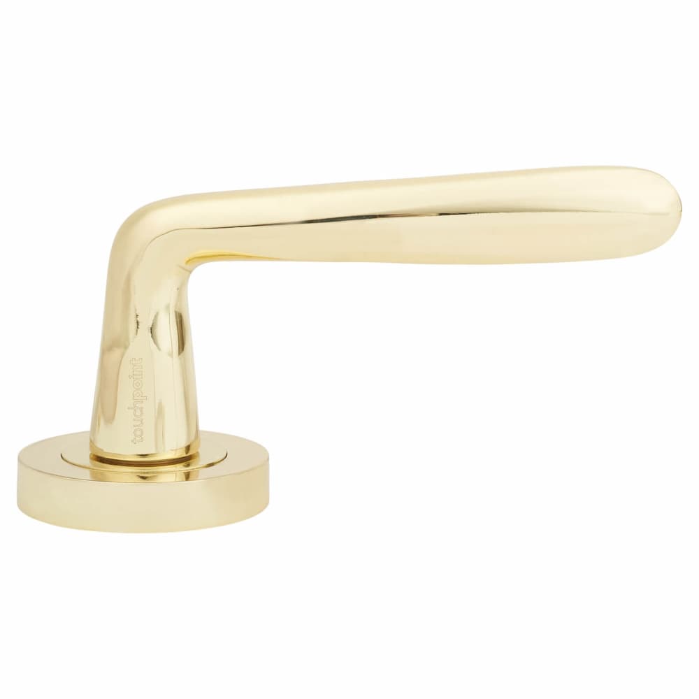 Touchpoint Eloise Door Handle on Rose - Polished Brass