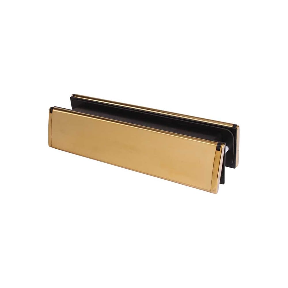Trojan Letter Plate Matching End - 300 x 70mm - Door Thickness 40-80mm - PVD Polished Gold