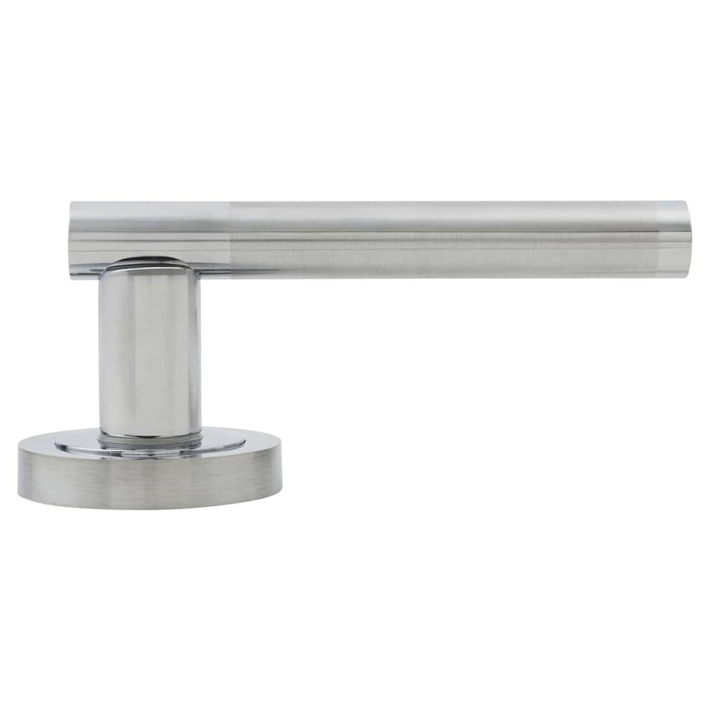 Altro Bella Door Handle on Rose - Satin Nickel/Polished Chrome
