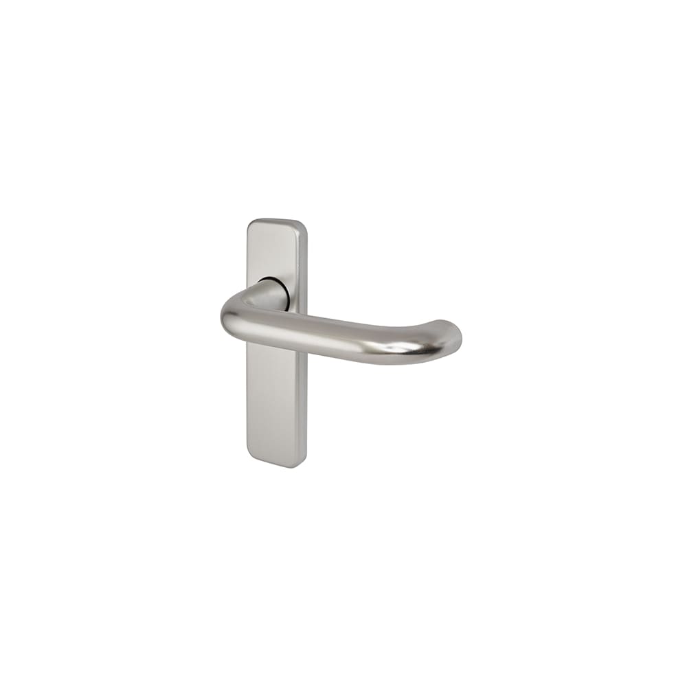 Touchpoint 20mm Return to Door Latch Door Handle - 155 x 40mm - Satin Aluminium