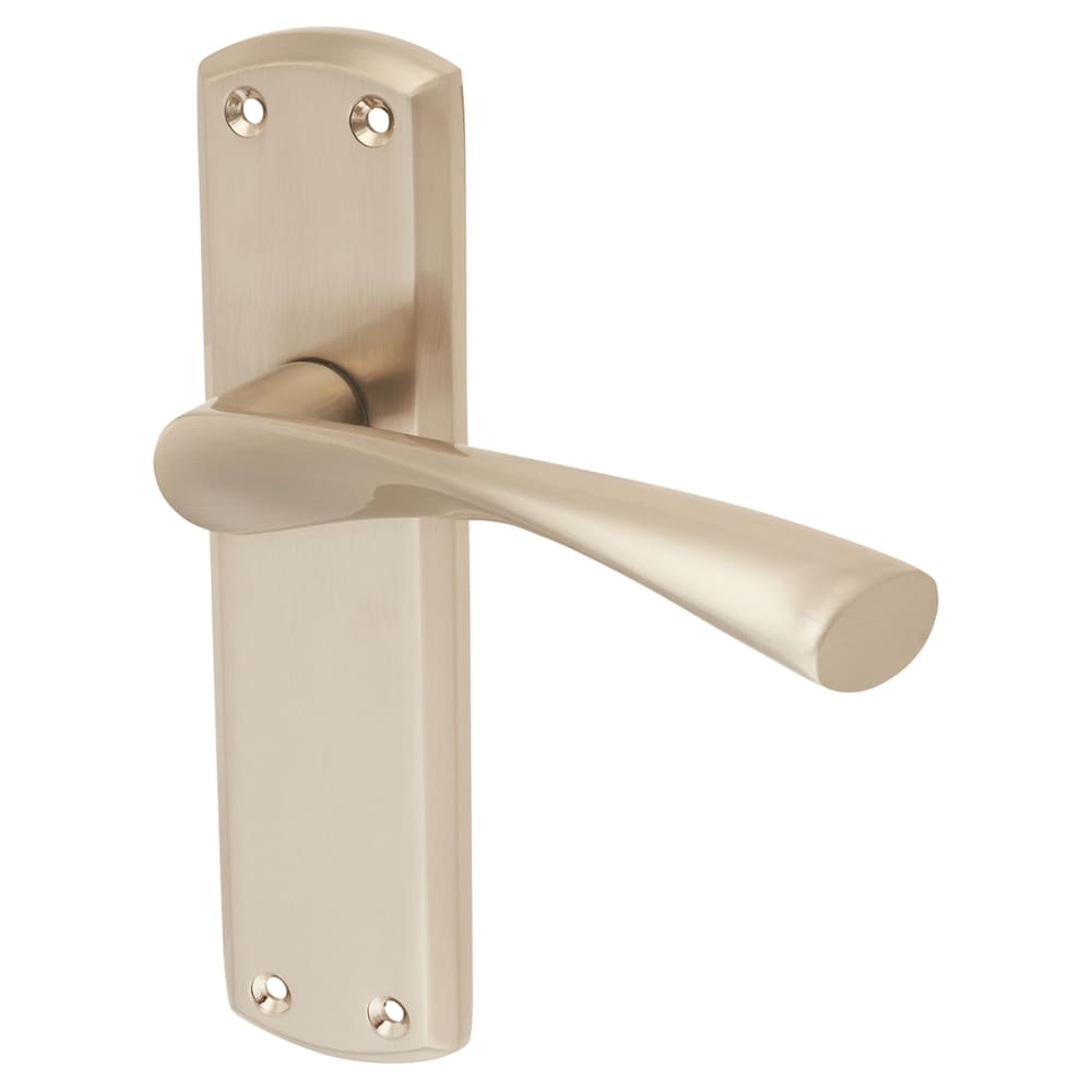 Touchpoint Monza Latch Door Handle - 175 x 45mm - Satin Nickel
