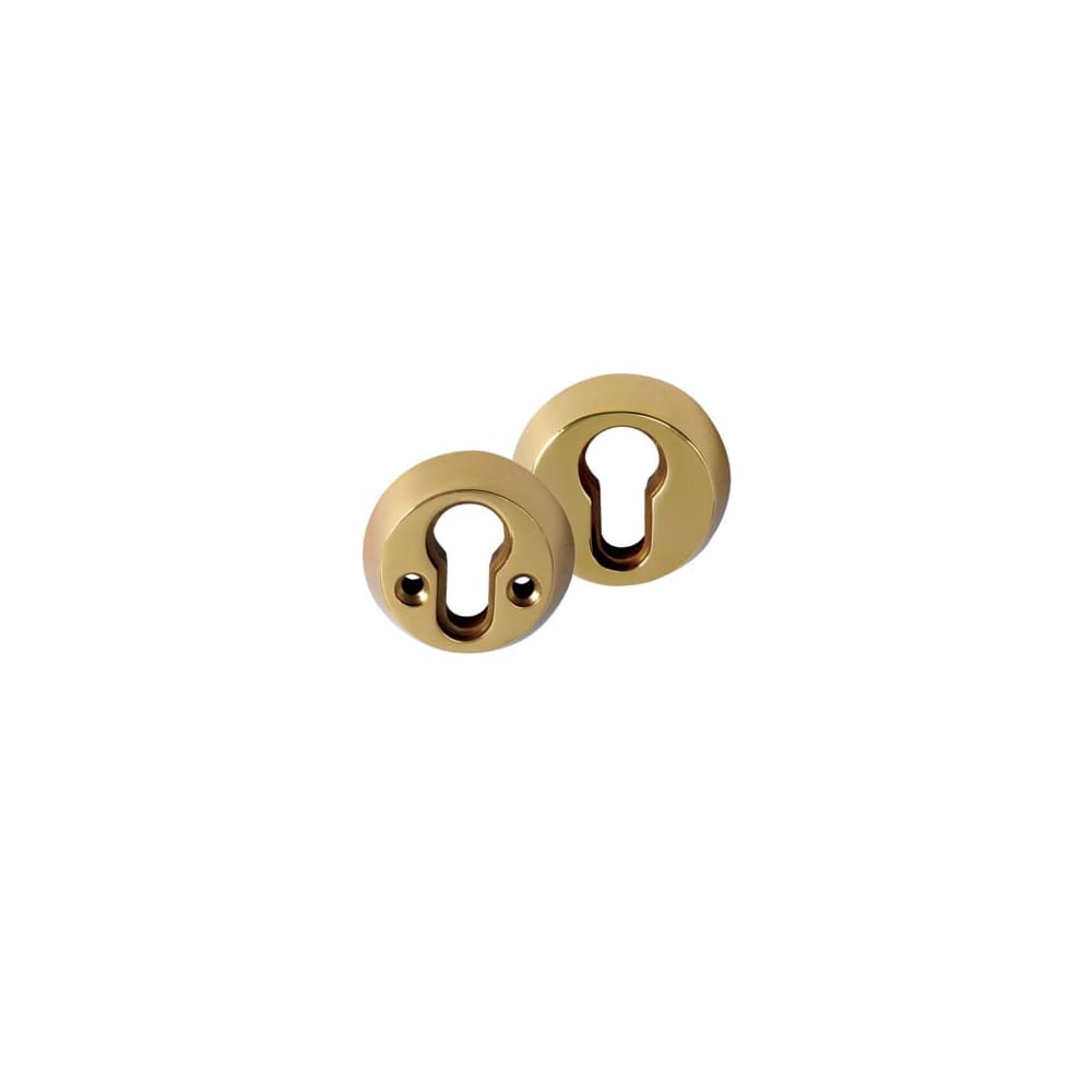 ERA High Security Escutcheon - 50 x 50mm - Euro - Polished Brass - Pair