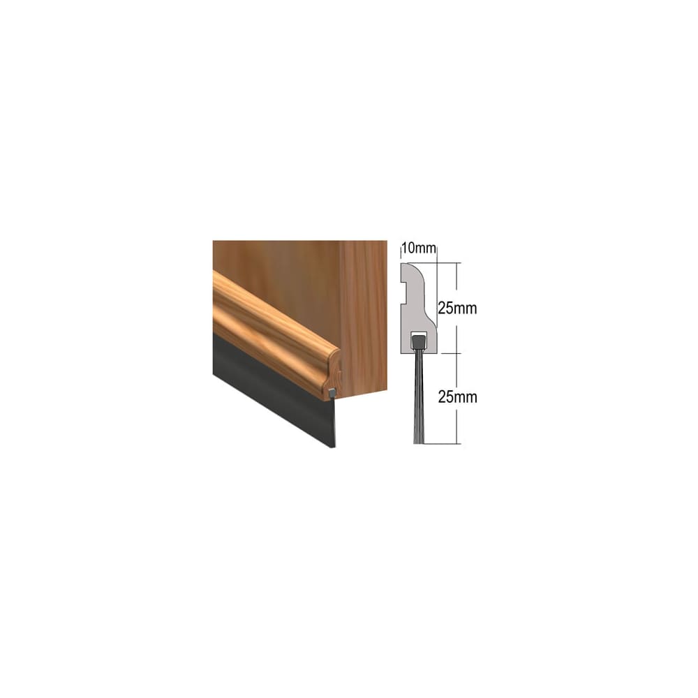 Stormguard Brush BDS Wood Seal - 838mm Length - Brush Size 25mm - Wood Effect