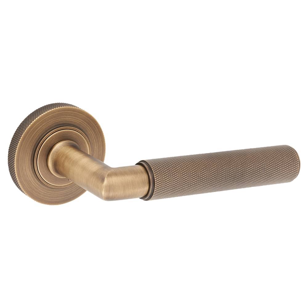Burlington BUR40 by Frelan Piccadilly Lever Door Handle on Knurled Rose