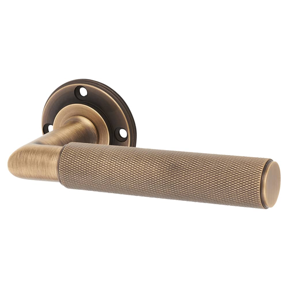 Burlington BUR40 by Frelan Piccadilly Lever Door Handle on Knurled Rose