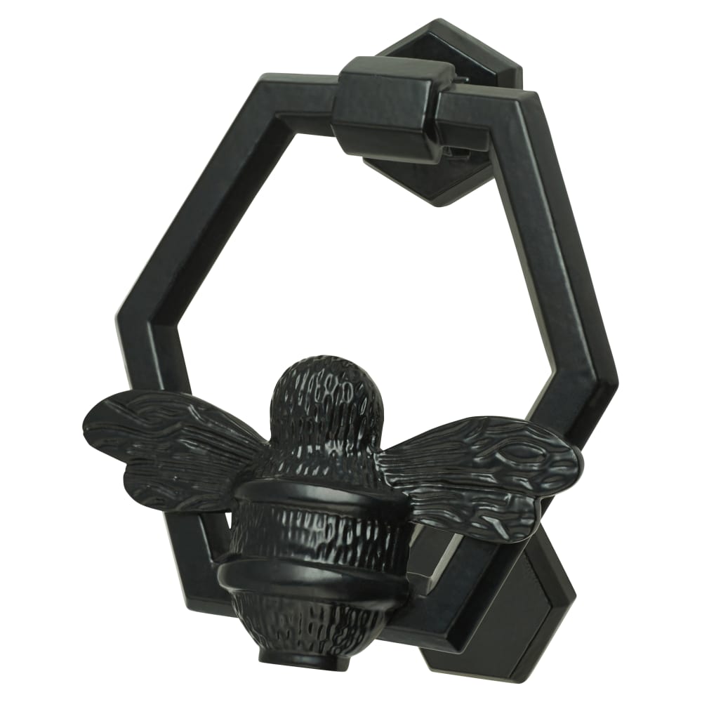 Bumble Bee Hexagonal Door Knocker - 125 x 105mm - Black