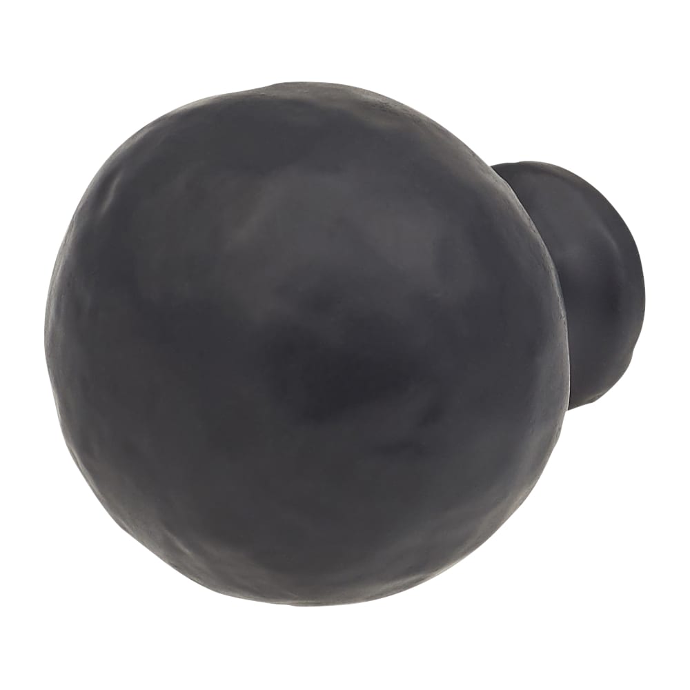 Olde Forge Ball Cabinet Knob - 30mm Diameter - Antique Black Iron