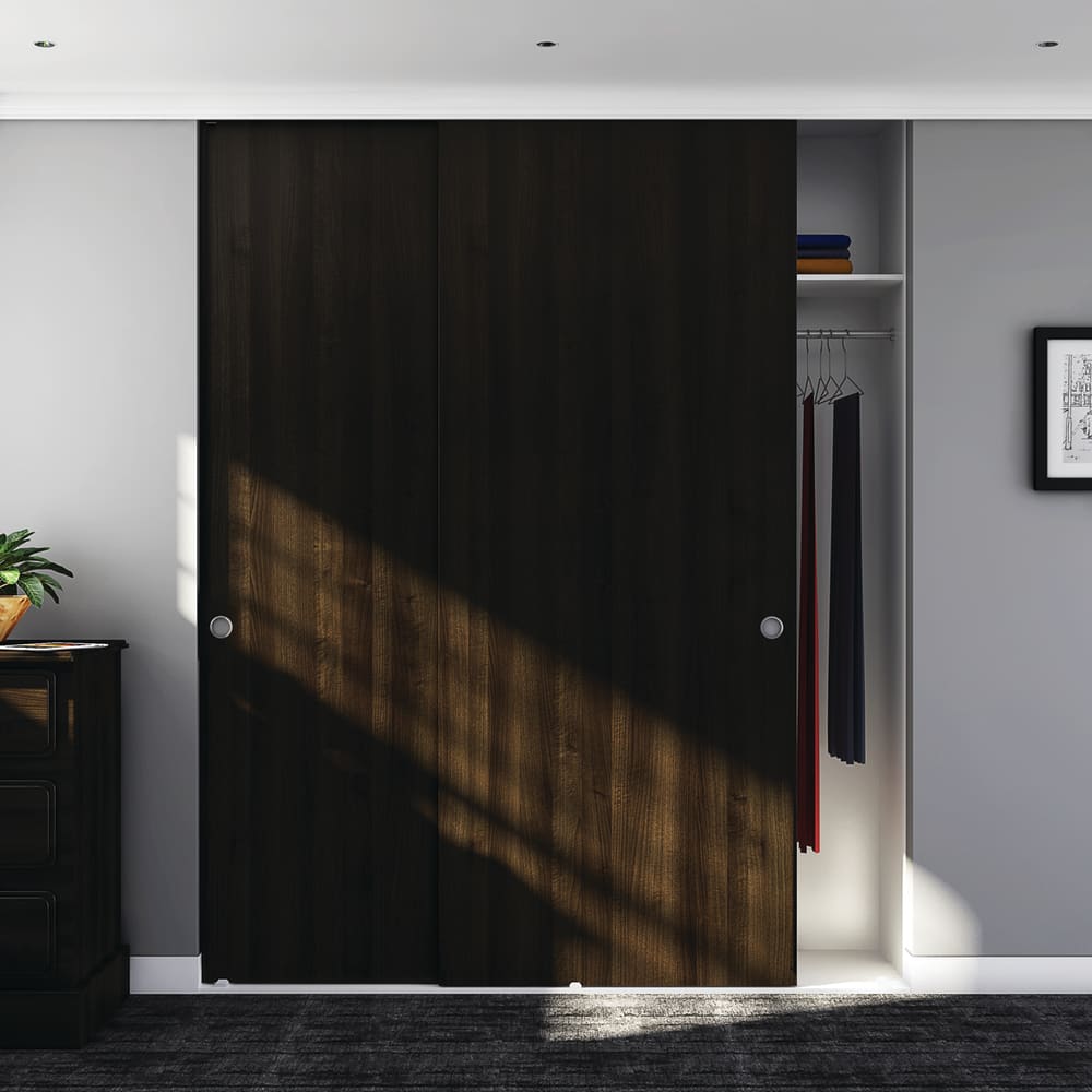 Klug Double Wardrobe Top Sliding Door Kit - 3000mm Track - 30kg Max Door Weight