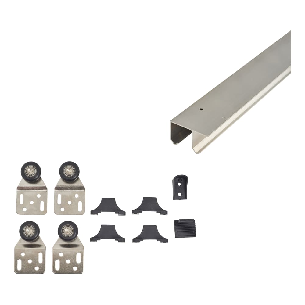 Klug Double Wardrobe Top Sliding Door Kit - 3000mm Track - 30kg Max Door Weight