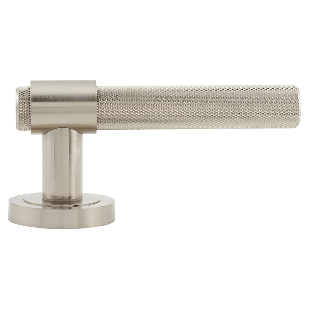 Hampstead Esme Knurled Door Handle on Rose - Satin Nickel