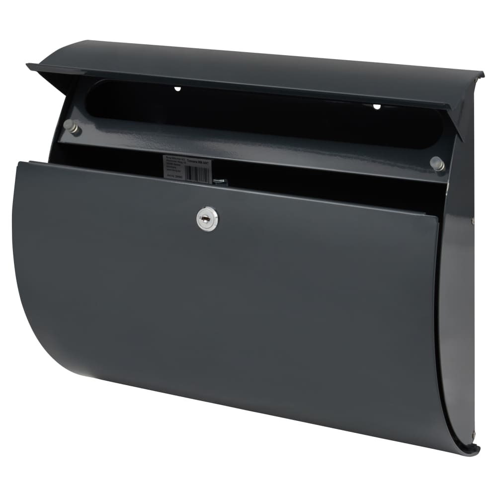 Burg Wachter Toscana Postbox - 330 x 376 x 106mm - Anthracite Grey