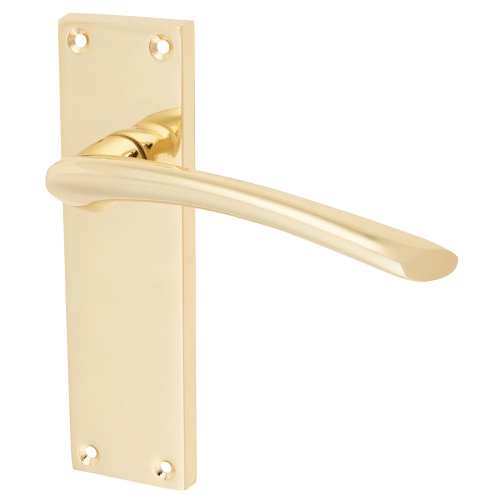 Touchpoint Rimini Latch Door Handle - 151 x 42mm - Polished Brass