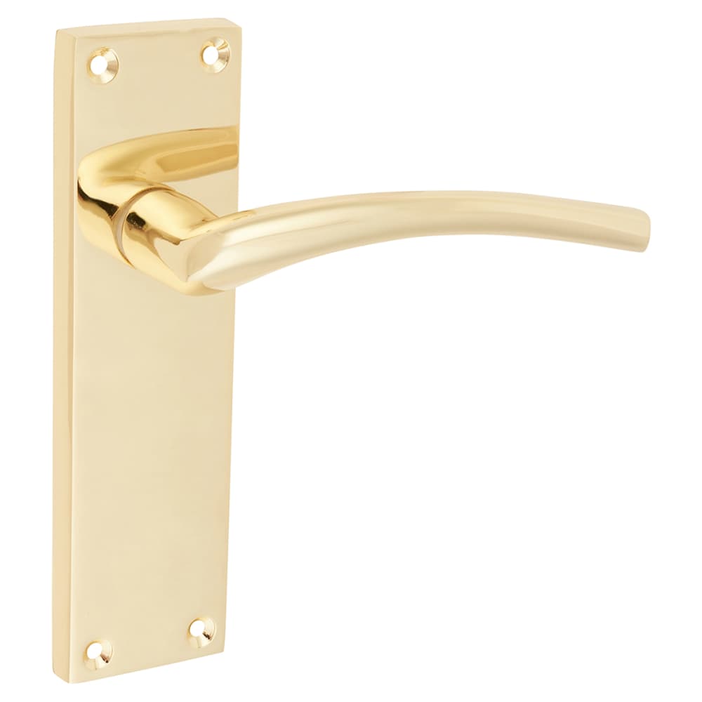 Touchpoint Rimini Latch Door Handle - 151 x 42mm - Polished Brass