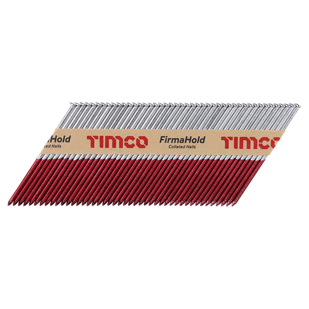 TIMCO FirmaHold First Fix Nail - Part Ring  - 34° Angled - 3.1 x 90mm - FirmaGalv+ - Pack of 2200