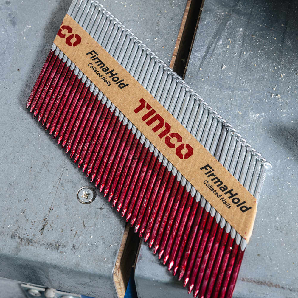 TIMCO FirmaHold First Fix Nail - Part Ring  - 34° Angled - 3.1 x 90mm - FirmaGalv+ - Pack of 2200