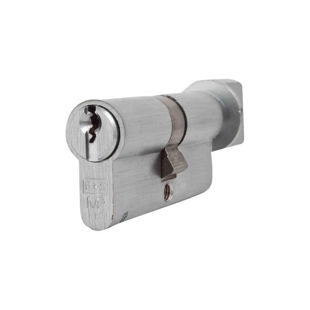 Eurospec Euro Cylinder & Turn - 10 Pin - 32[k] + 32mm - Satin 