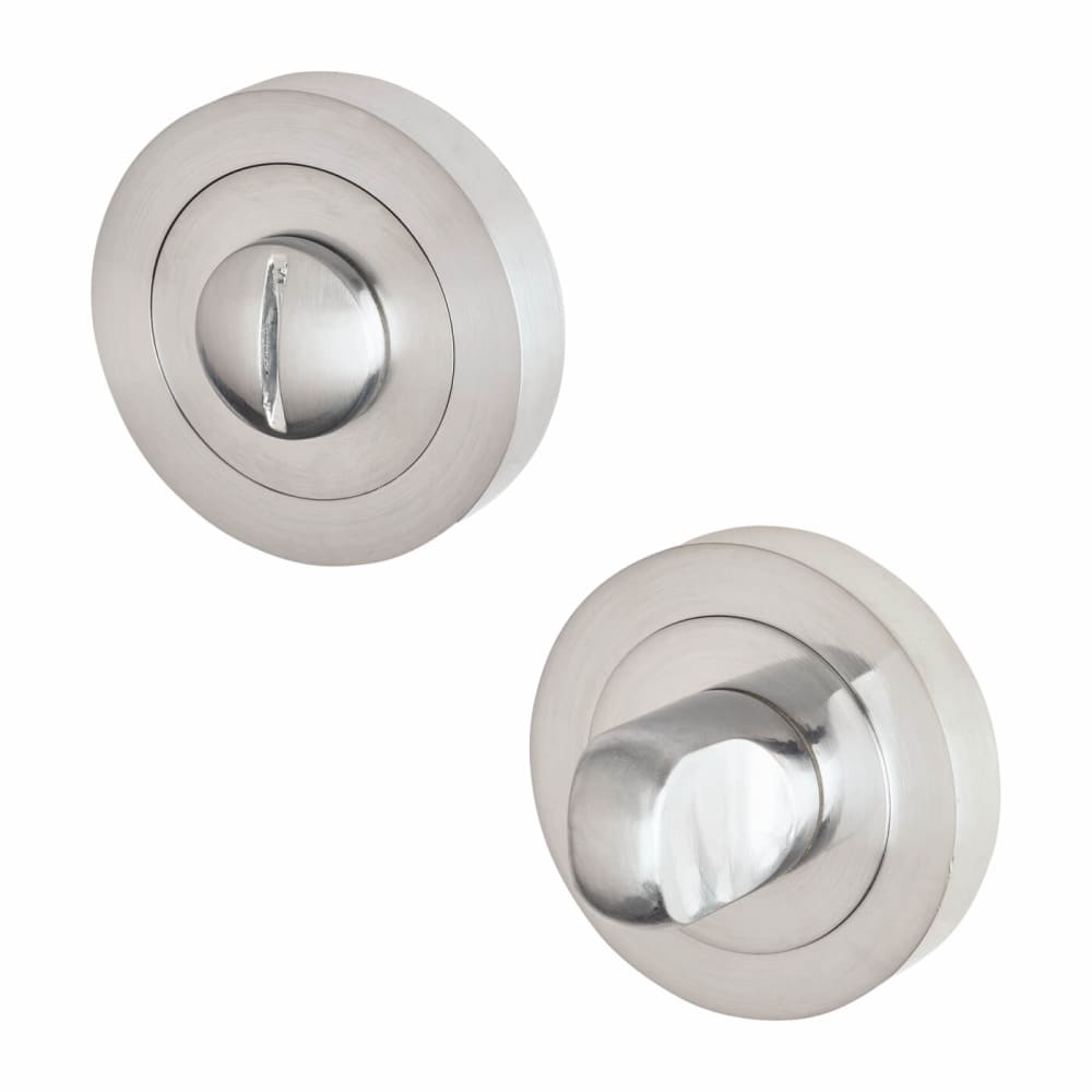 Altro Bella Bathroom Lock Door Handle on Rose Kit - Satin Chrome