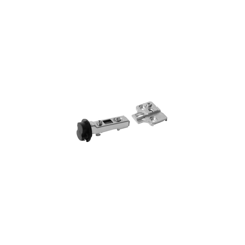Klug Clip-On Glass Door Cabinet Hinge - 95° - Half Overlay - Zinc Plated - Pair