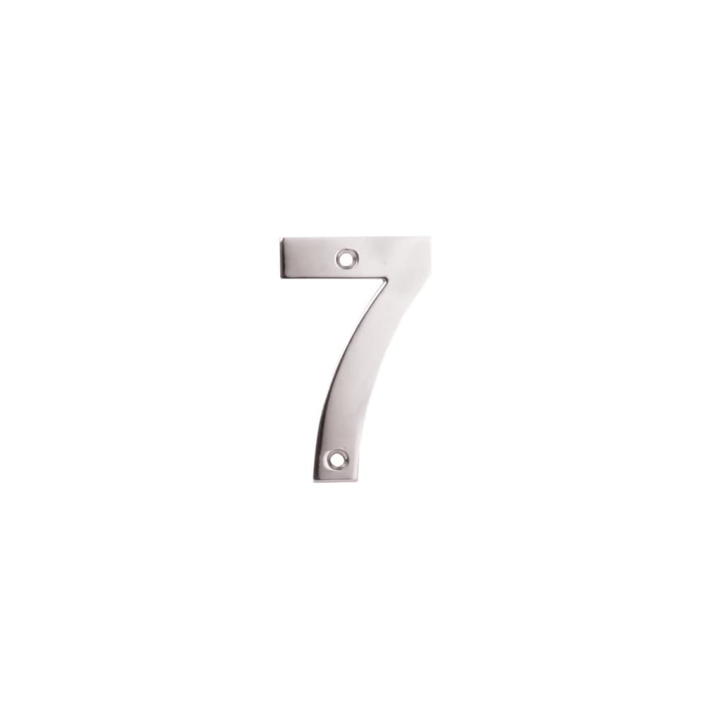 Altro 100mm Screw Fix Door Numeral - 7 - Satin Stainless Steel