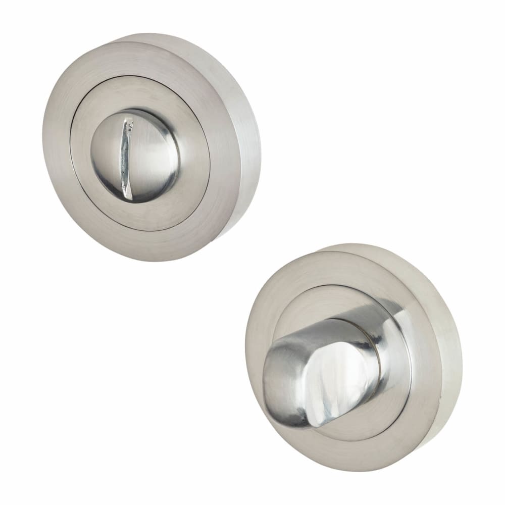 Touchpoint Bathroom Turn & Release - 50mm Diameter - Satin Chrome