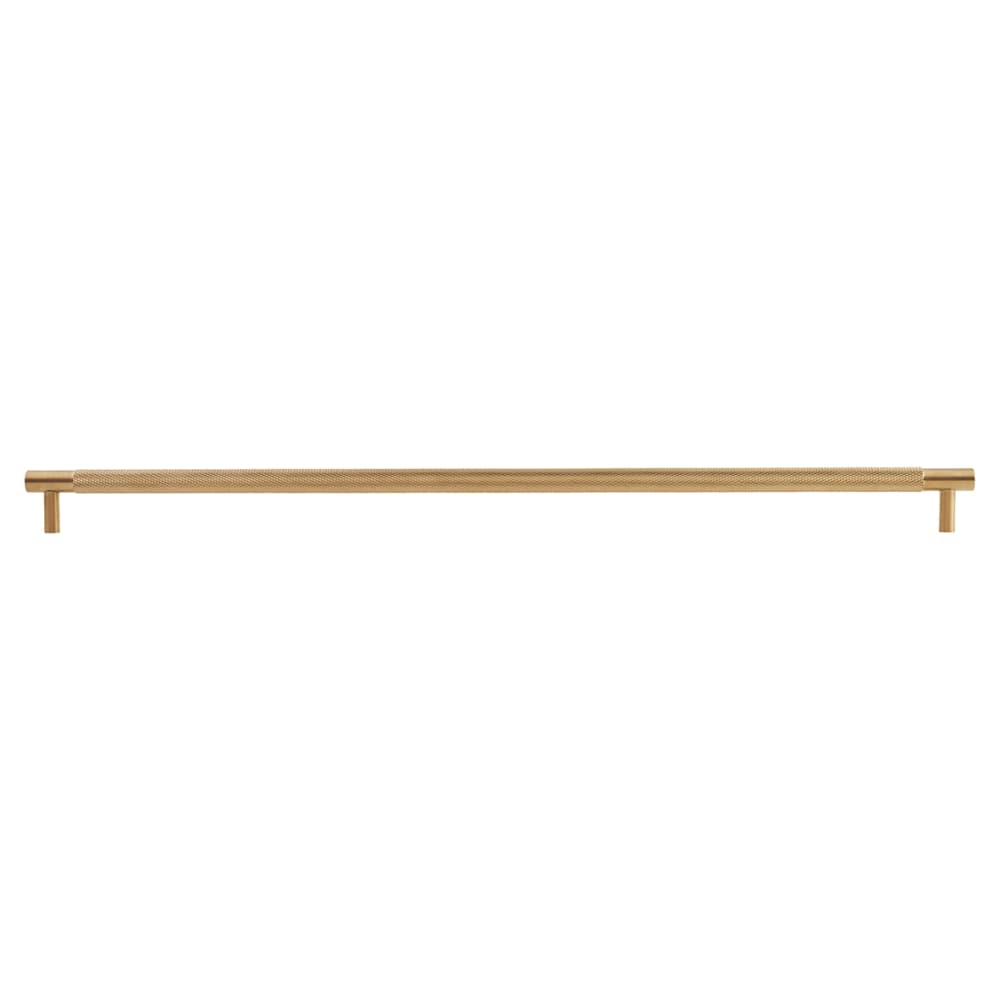 Alexander & Wilks Brunel 12mm Knurled T-Bar Cabinet Pull Handle - 448mm Centres - PVD Satin Brass