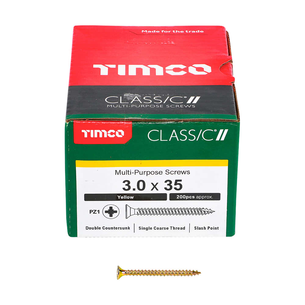 TIMCO Classic Woodscrew 3.0 x 35mm Pack of 200 IronmongeryDirect