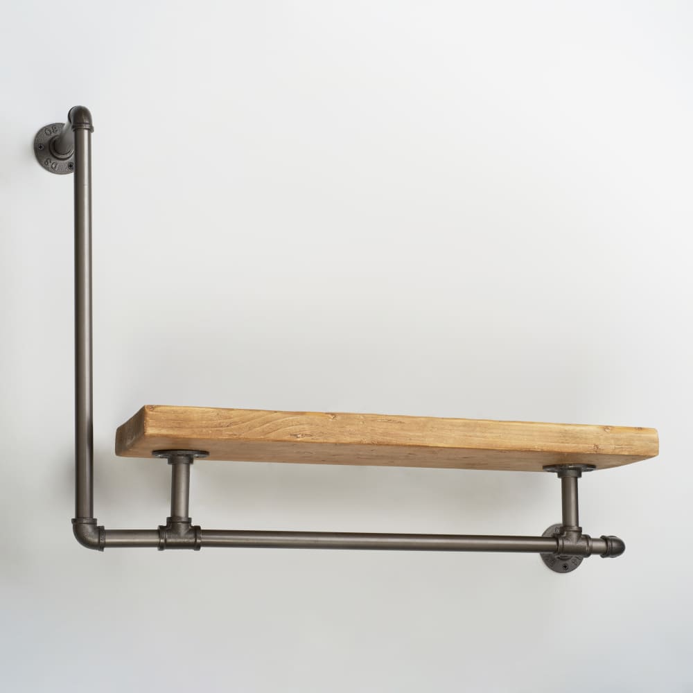 Altro 1/2" L Shaped Pipe Shelf Kit - Grey 