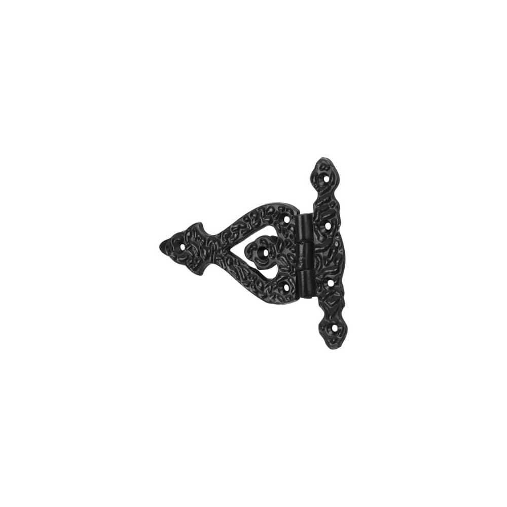 Olde Forge Antique Cabinet Hinge - 133 x 109 x 3mm - Antique Black Iron