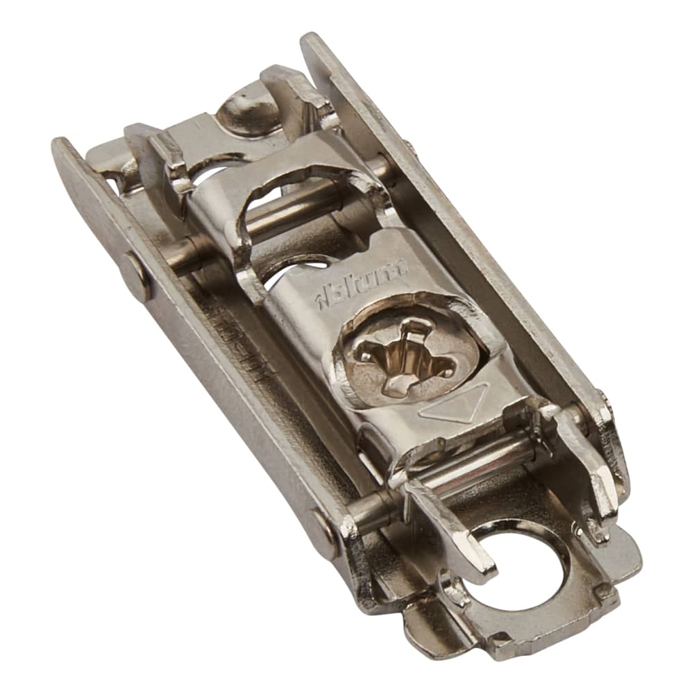 Blum CLIP Straight Cabinet Mounting Plate - Screw On - 0mm Spacing Nickel Plated - Pair 