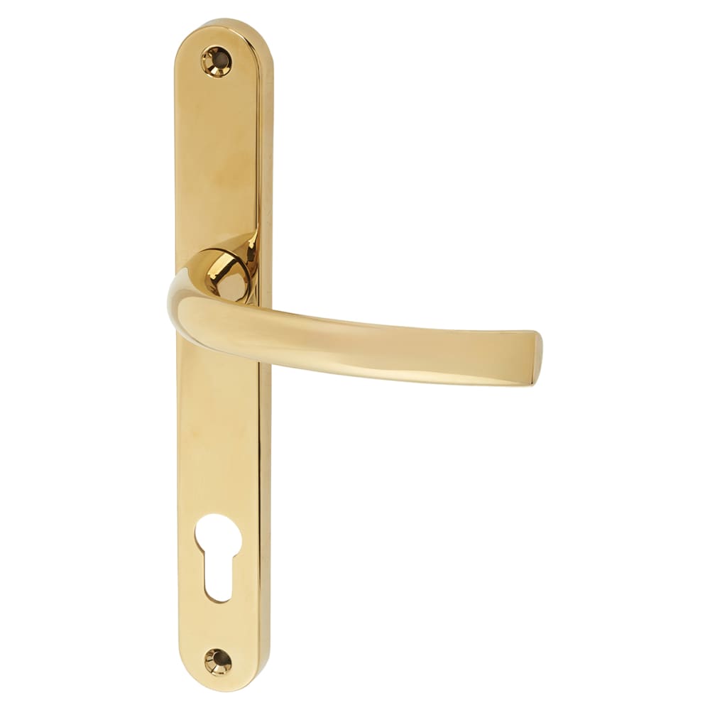 Arrone AR7550 uPVC Multipoint Door Handle - 92mm c/c - 70mm door - Polished Brass