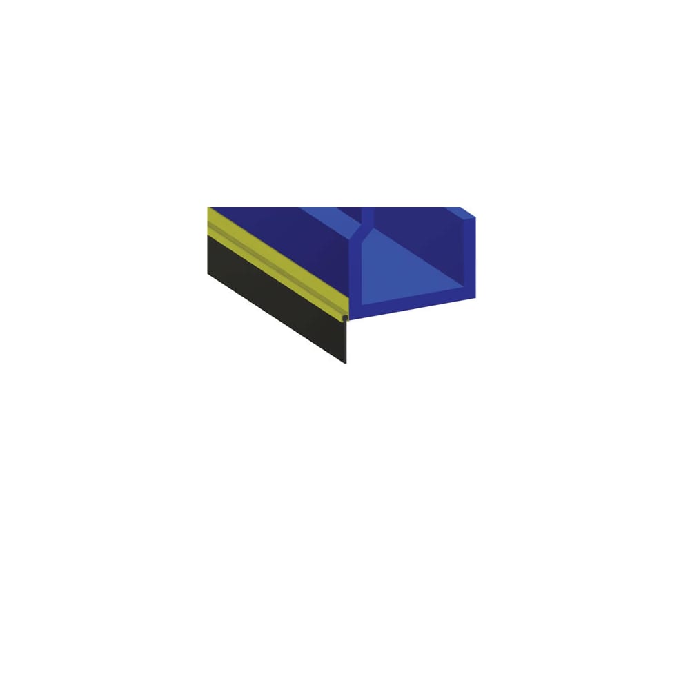 Stormguard Door Bottom Heavy Duty 25mm Rubber Seal - 914mm Length - Gold