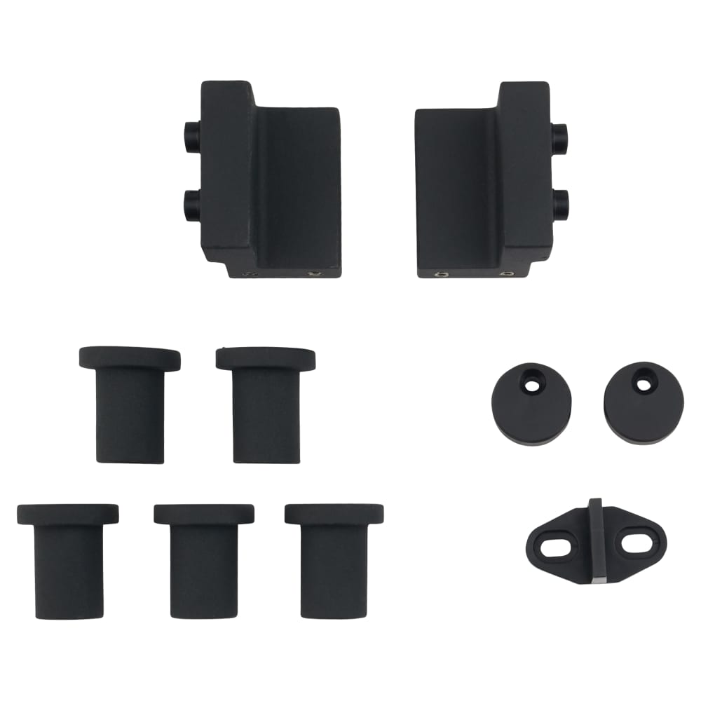 Klug Barn Strap Soft Open/Close Sliding Door Gear - Top Mounted - 60-80kg Max Door Weight - Black