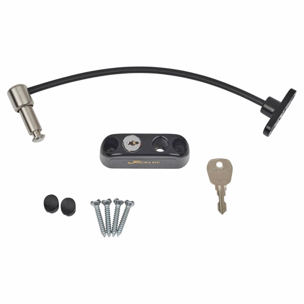 Jackloc Pro-5 Key-Locking Cable Window Restrictor – Black 