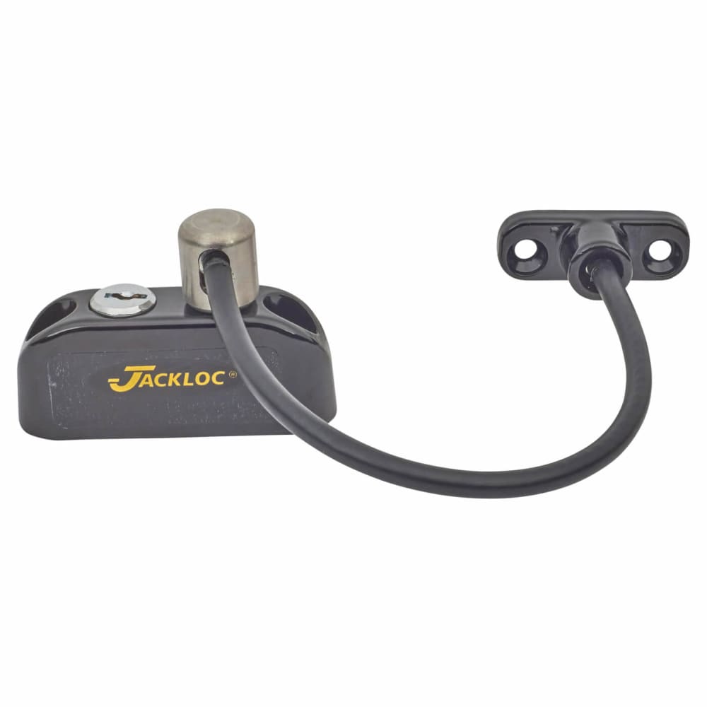 Jackloc Pro-5 Key-Locking Cable Window Restrictor – Black 